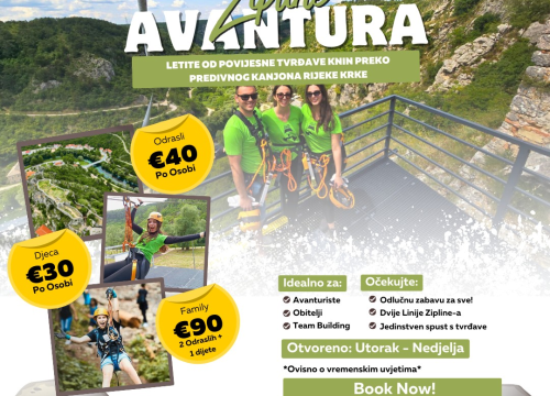 Fotografija 2 - Darujemo ulaznice: Uz Zipline Knin doživite jedinstvene poglede i dozu adrenalina kao nikada prije