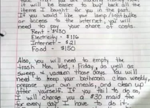 Fotografija 2 - Majka postala viralna zbog neobičnog pisma svom sinu: 'Izgleda da trebaš poduku o poštovanju'