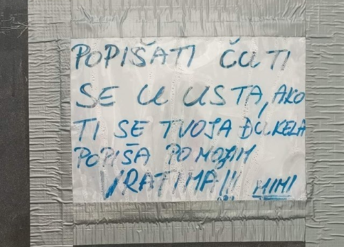Mrežama se širi poruka fotkana u portunu zgrade u Šibeniku