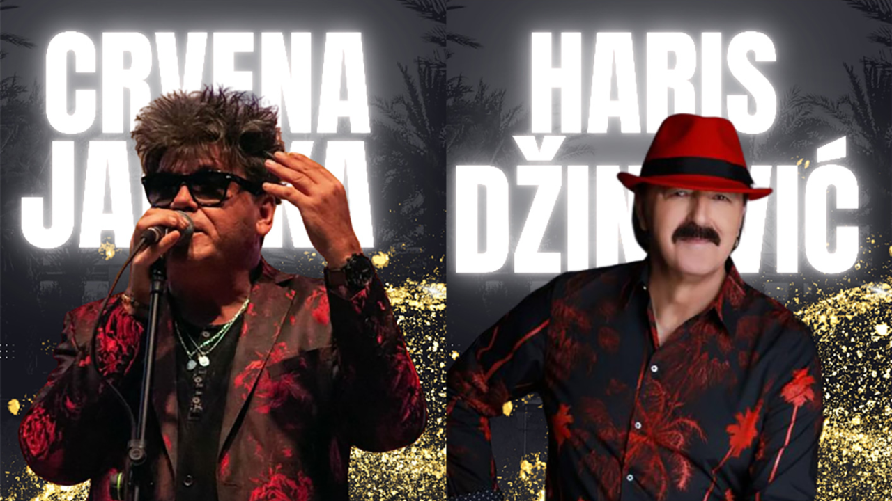 Crvena Jabuka i Haris Džinović: Vrhunska zabava ovaj vikend u NoStressu na Brodarici!