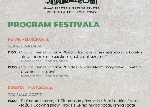 Fotografija 2 - Zbog nevremena objavljene manje izmjene programa festivala u Skradinu