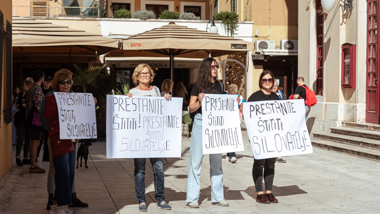 Šibenčanke u prosvjednoj akciji: 'Prestanite štititi silovatelje'