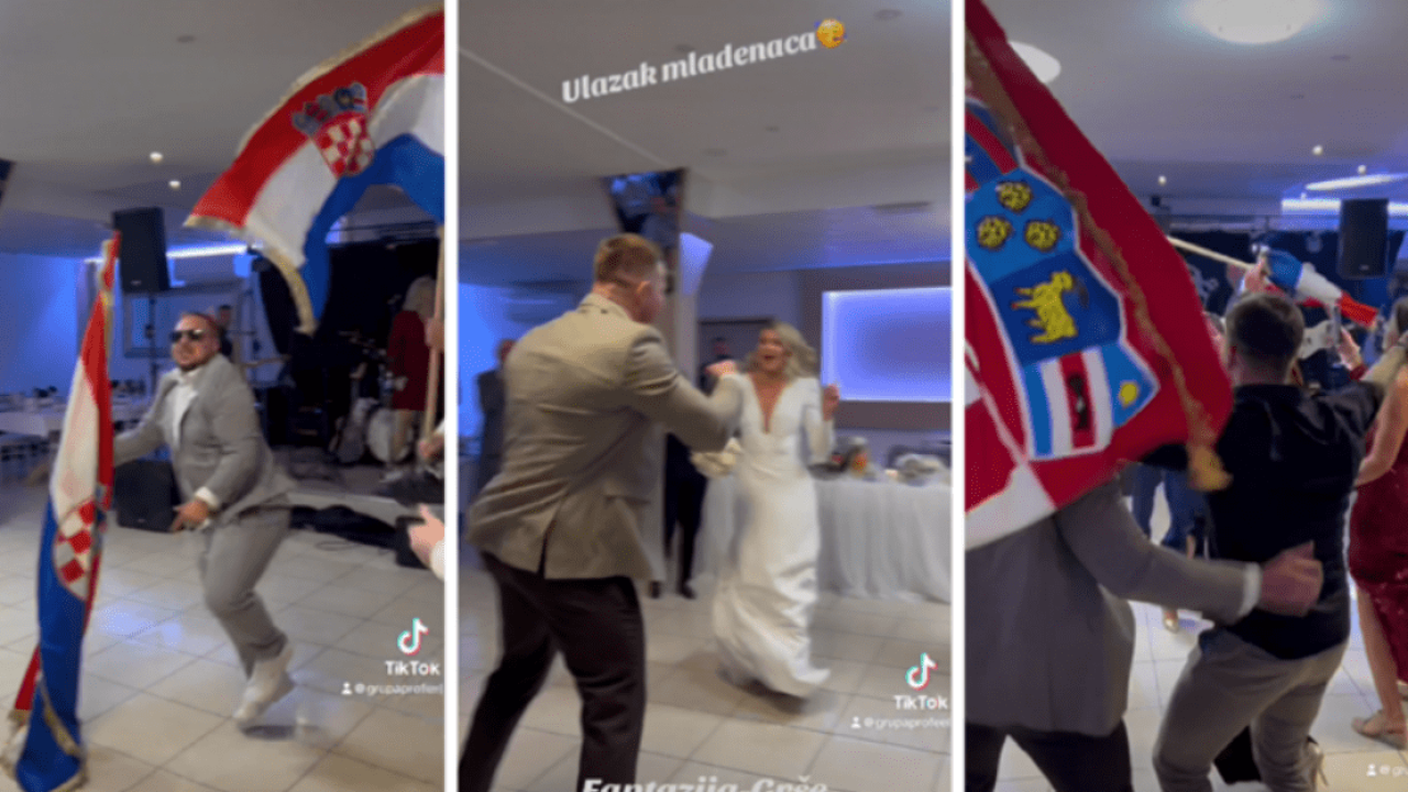 Mladenci Monika i Dino ušli u salu uz Gršinu pjesmu, nastao je pravi show