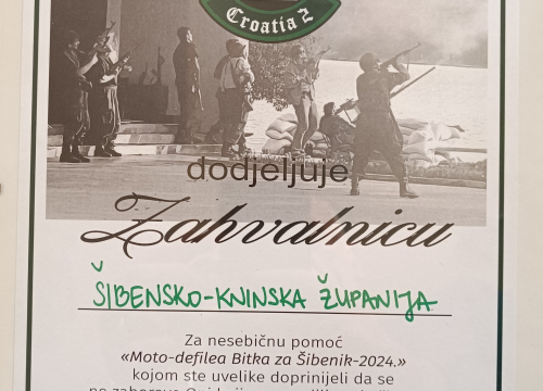 Fotografija 2 - Županu Jeliću bajkeri zahvalili na podršci ovogodišnjem moto-defileu 'Bitka za Šibenik'