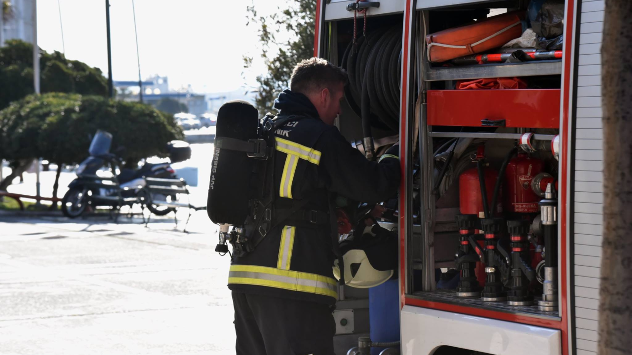 Šibenski vatrogasci na Meterizama spasili mačku s krova