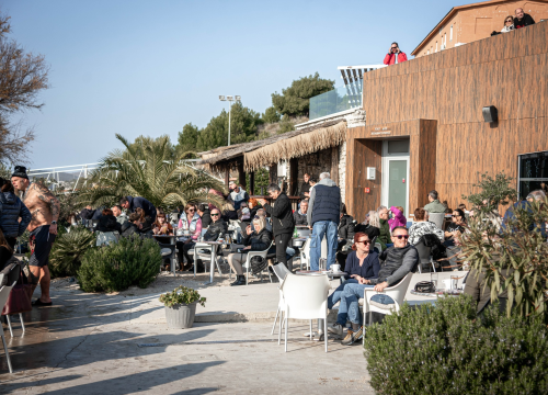 Fotografija 2 - Na svega 8 stupnjeva na kupanje na Banju odvažila se 24 kupača: U zrak pustili golubove i u svijet poslali poruku mira