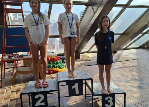 Fotografija 1 - Plivačice Šibenika Pešić i Ljepava srebrne u zadnjem kolu 'Otvorene splitske lige'