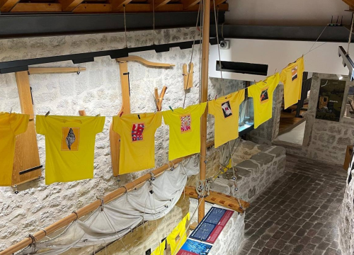 Školarci iz Tisnog i Murtera oslikanim žutim majicama donijeli radost u betinski muzej