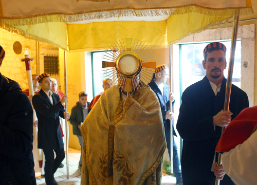 Fotografija 3 - Misom u katedrali i procesijom do crkve Svetog Duha započelo trajno euharistijsko klanjanje