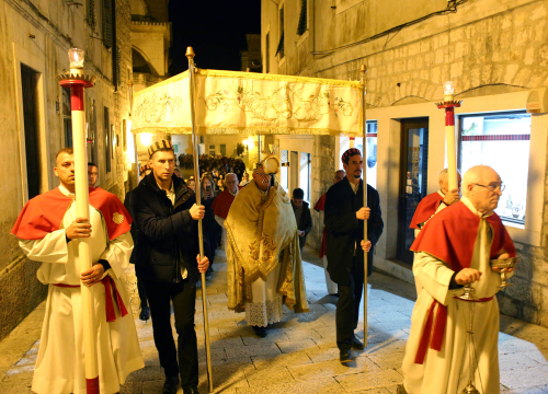 Fotografija 6 - Misom u katedrali i procesijom do crkve Svetog Duha započelo trajno euharistijsko klanjanje