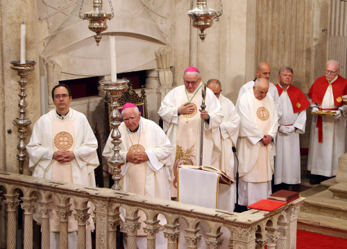 Fotografija 17 - Misom u katedrali i procesijom do crkve Svetog Duha započelo trajno euharistijsko klanjanje