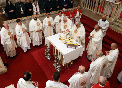 Fotografija 8 - Misom u katedrali i procesijom do crkve Svetog Duha započelo trajno euharistijsko klanjanje