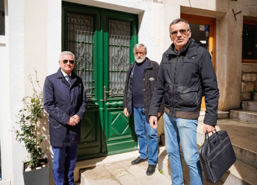 Fotografija 4 - Burić i Mileta u obilasku obnovljenih arhitektonskih detalja u Šibeniku