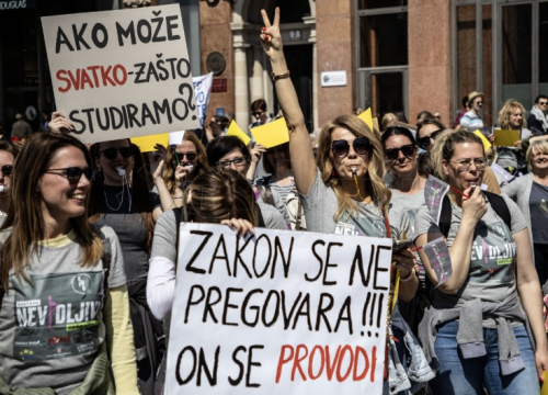 Loši uvjeti i niske plaće okupili odgojitelje na prosvjedu na Trgu bana Jelačića