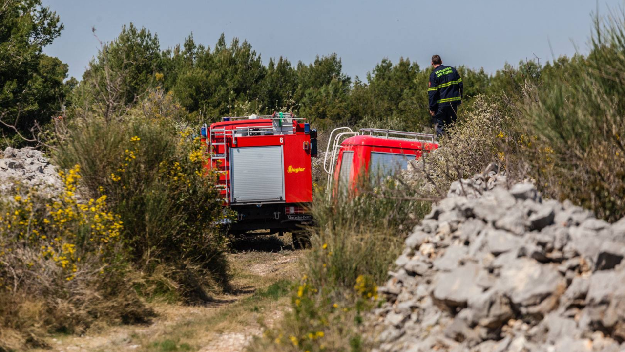 Šibenski vatrogasci zauzdali požar na Lozovcu