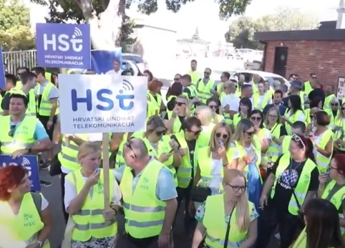 Danas prosvjedovali HT-ovci: 'Ne želimo biti jeftina snaga za strane multinacionalke'
