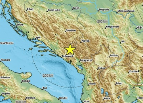 Potres jačine 3.8 po Richteru zabilježen danas u Crnoj Gori