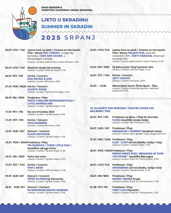 FOTO: Zakoračite u srpanj sa stilom: Skradin nudi bogat program već u prvom tjednu