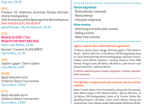 Fotografija 4 - Betina priprema bogato ljeto: Koncerti, regate, sportska natjecanja i tradicija na svakom koraku