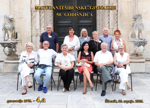 Fotografija 2 - Zlatna obljetnica Gimnazije Antuna Vrančića: Generacija 1975. proslavila 50 godina od mature