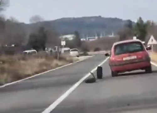 Još jednom Dubrava kod Šibenika, i Clio, i gume. Jedino što možemo reći... provjerite stanje vaših