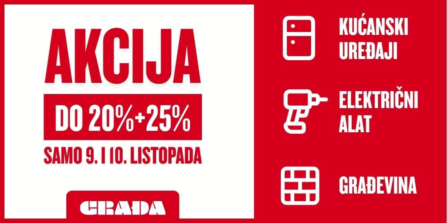 FOTO Velika akcija u Građa prodajnim centrima – Samo 9. i 10. listopada!