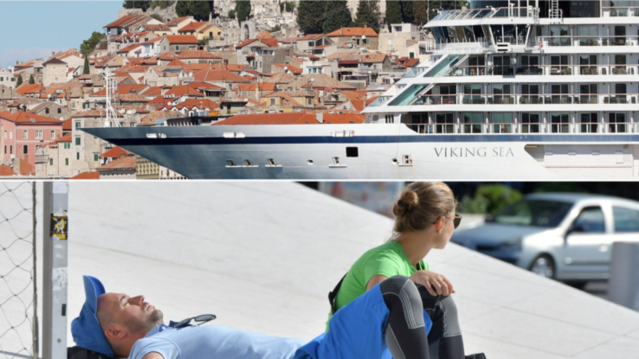 Kruzeri i dalje pristižu u Šibenik, plaže prazne, ali sunčati se može i na Poljani