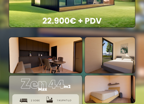 Fotografija 5 - FOTO ZerroMax montažne kuće – Nova ponuda modela od ZenMax od 33m2, 44m2 i WoodMax 80m2